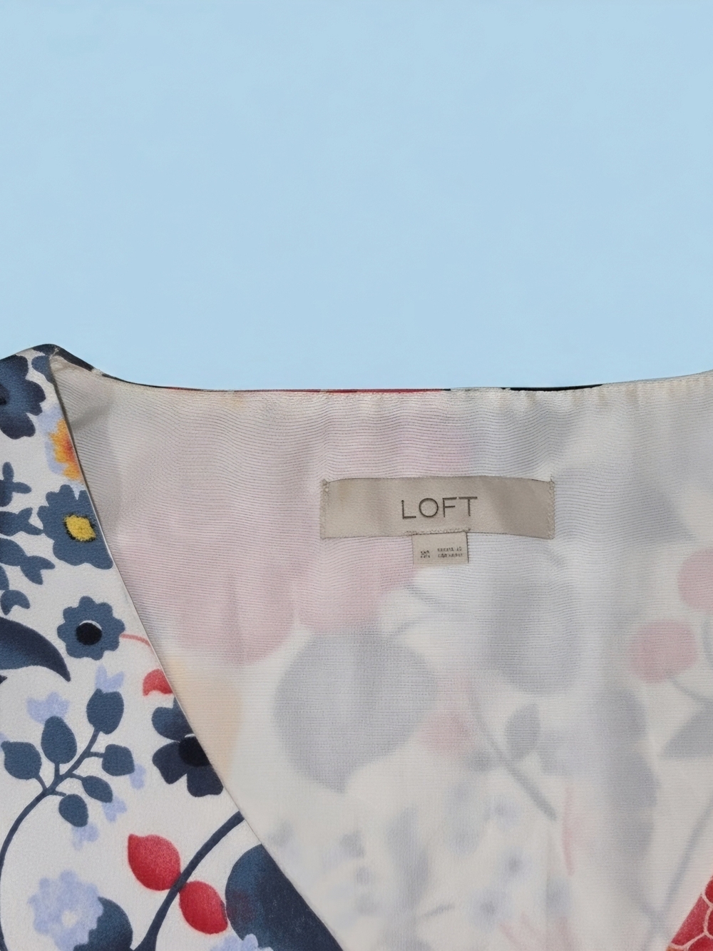 LOFT Floral V-Neck Dress
